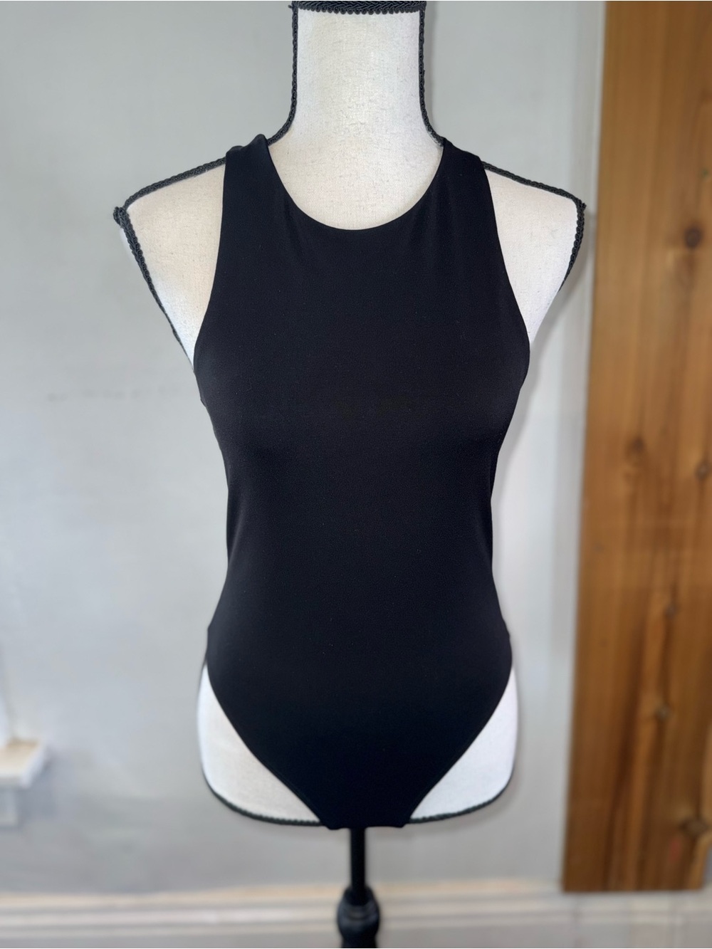 Classic Black Sleeveless Bodysuit
